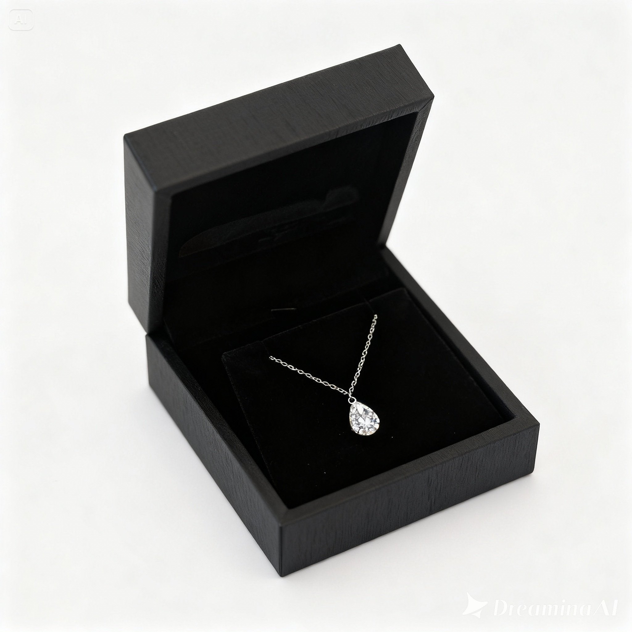 Teardrop Solitaire 925 Sterling Silver Necklace