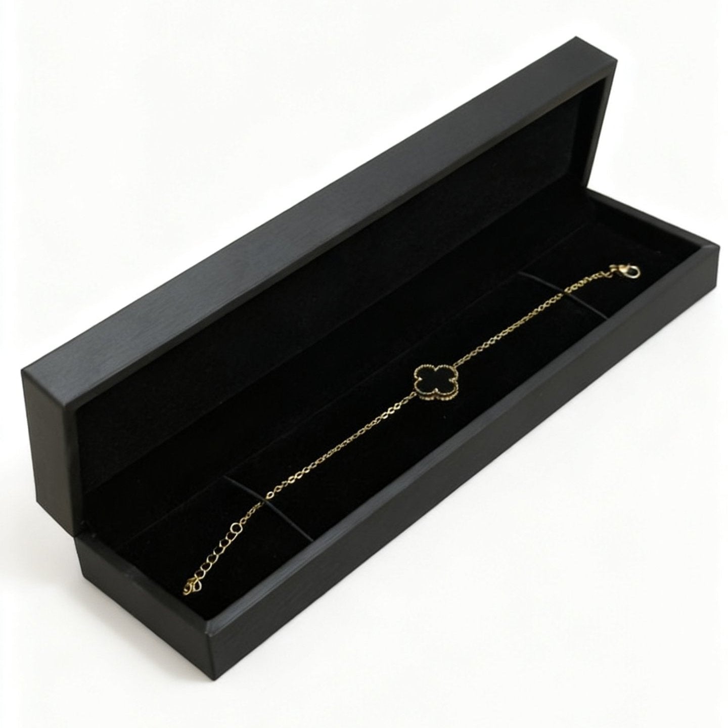 Gold Plated Four-leaf clover charm bracelet