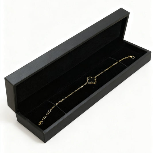 Gold Plated Four-leaf clover charm bracelet